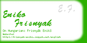 eniko frisnyak business card