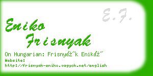 eniko frisnyak business card